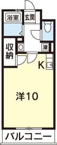 ウイズダム徳島町(1K/4階)の間取り写真