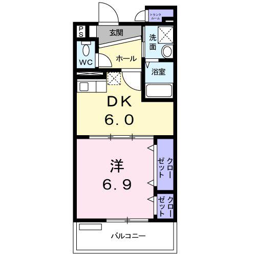 アーバンウィンズ3(1DK/2階)の間取り写真