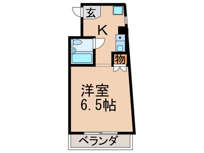 アスカビル(1K/2階)の間取り写真