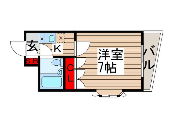 ハニ-第一マンション(1K/5階)の間取り写真