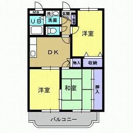 Y&Mサンライズマンション(3DK/2階)の間取り写真