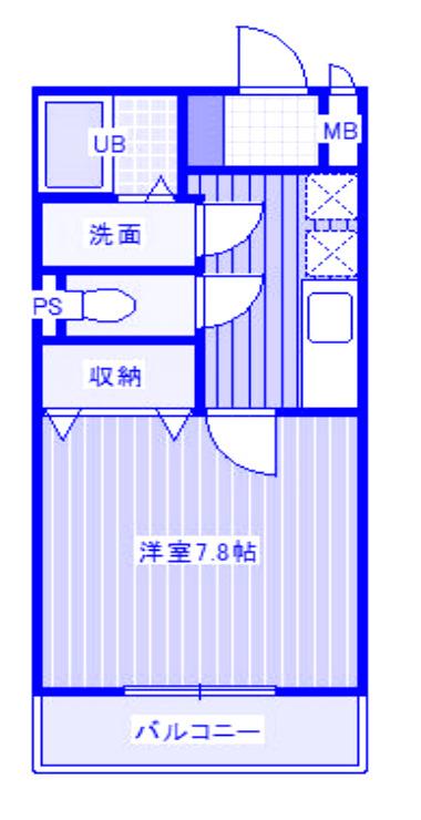 ルミエール(1K/2階)の間取り写真