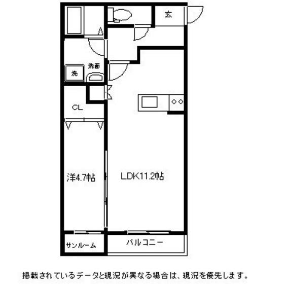 ROAN(1LDK/1階)の間取り写真
