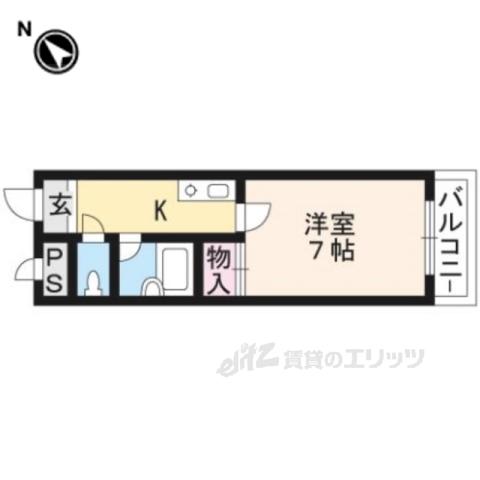 RISE UP(1K/3階)の間取り写真