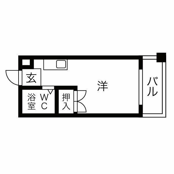 R INUYAMA(ワンルーム/4階)の間取り写真