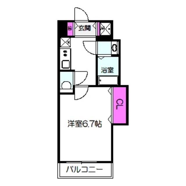 ラグゼ都島北1(1K/7階)の間取り写真