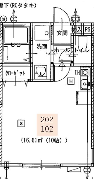 VILLA MINETTE(ワンルーム/1階)の間取り写真