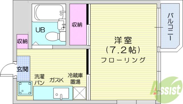 コーポ小林(1K/2階)の間取り写真