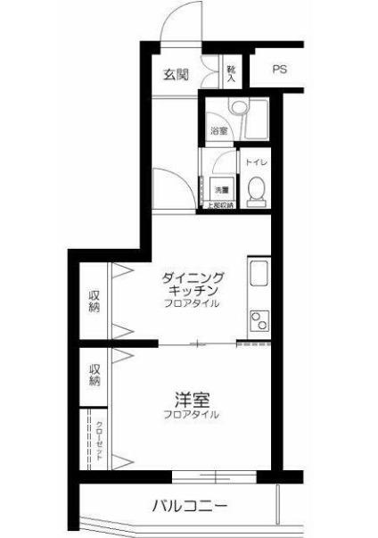 JLBグランエクリュ松濤(1DK/1階)の間取り写真