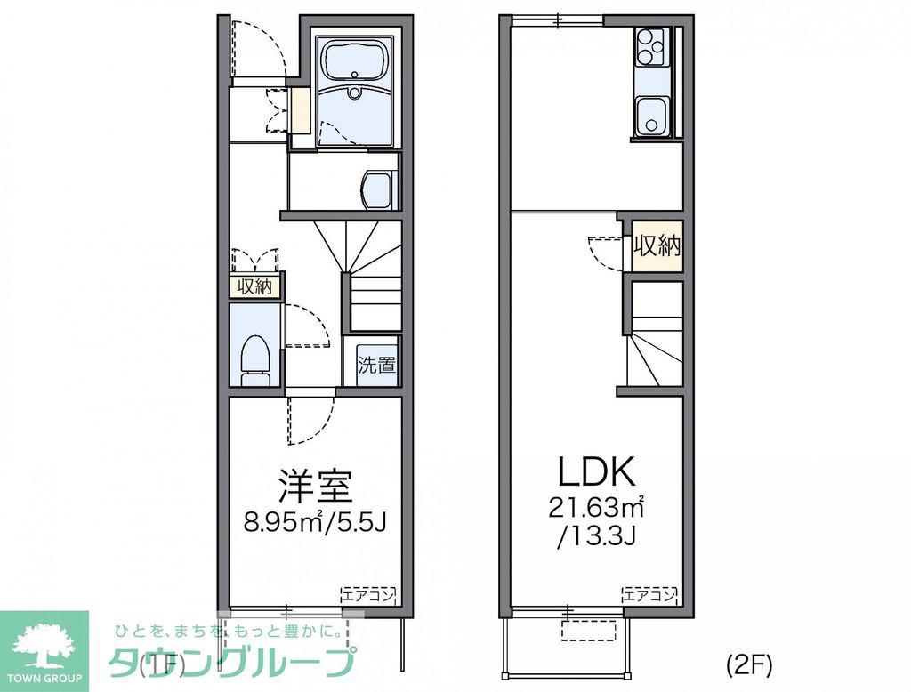 レオネクストフォレスタ 湘南(1LDK/1階)の間取り写真
