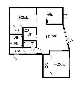 サクシード(2LDK/2階)の間取り写真