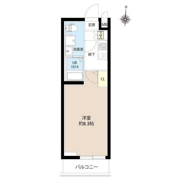 エスタート亀有(1K/5階)の間取り写真