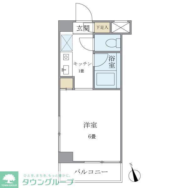 ブランシェ高輪(1K/3階)の間取り写真