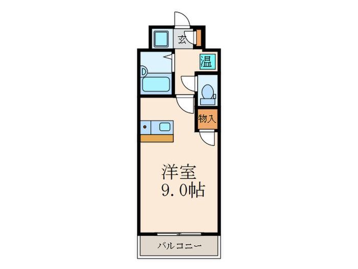 グローリー北方II(1K/8階)の間取り写真