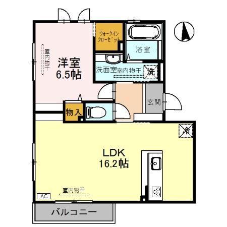 サザンピース(1LDK/3階)の間取り写真