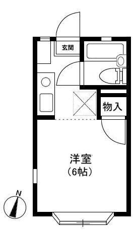セントラルハイツ(ワンルーム/1階)の間取り写真