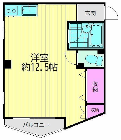 ラレーヴ大森(ワンルーム/3階)の間取り写真