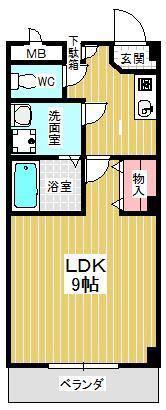 メヘルバン本州(1K/2階)の間取り写真