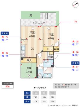 サンシャイン大橋(3DK/1階)の間取り写真