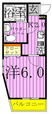 メルディア梅島3(1K/3階)の間取り写真