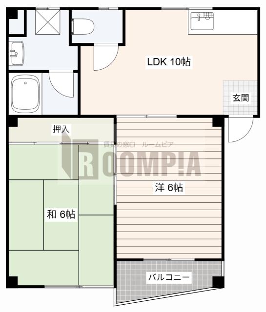 REINAII(2LDK/2階)の間取り写真