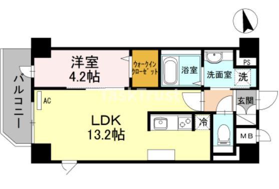 クレールフォレスタ(1LDK/5階)の間取り写真