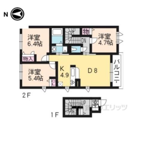 フォレスト(3LDK/2階)の間取り写真