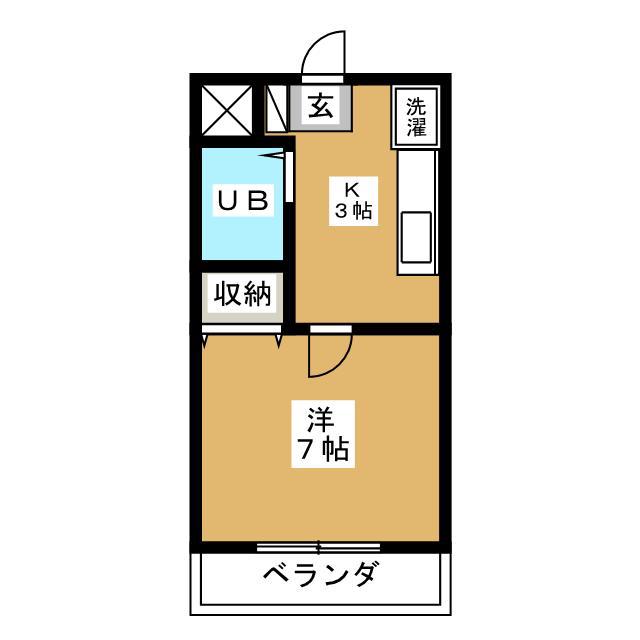 トークアボリザ(1K/2階)の間取り写真