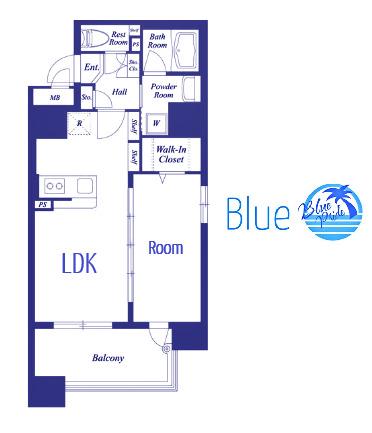 VIEWA TERRACE(1LDK/5階)の間取り写真