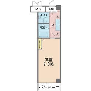 GRAN PINO立売堀(1K/7階)の間取り写真