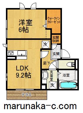 グレイスさくら(1LDK/1階)の間取り写真