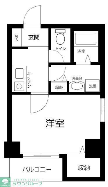ローズマンションミヤハラ(1K/3階)の間取り写真