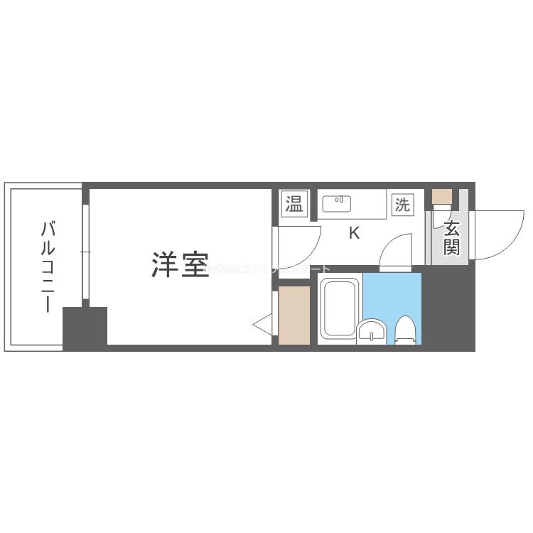エスリード福島第2(1K/8階)の間取り写真