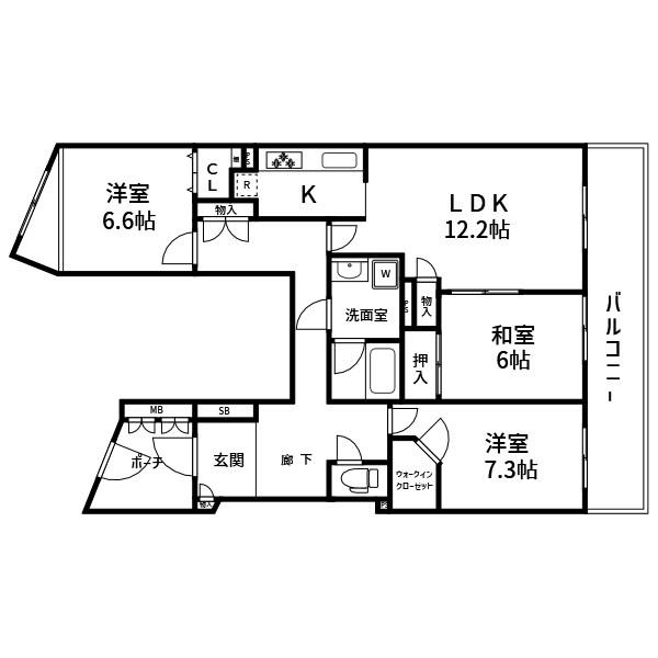 アルファスシティ大島(3LDK/14階)の間取り写真