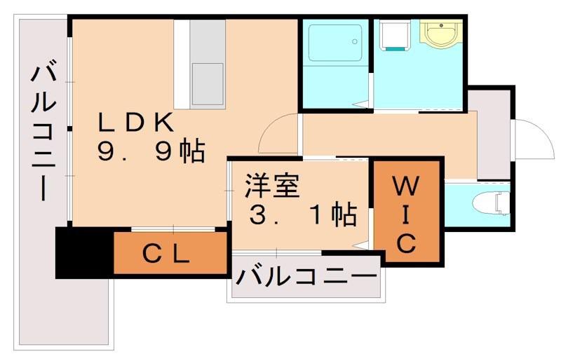 ラファエロ(1LDK/8階)の間取り写真