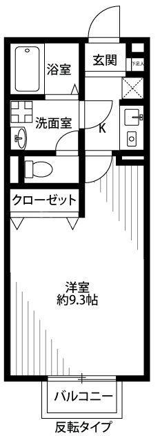 アムール ラ ペ(1K/1階)の間取り写真