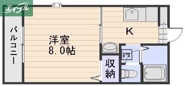 ディアスルシードII(1K/1階)の間取り写真