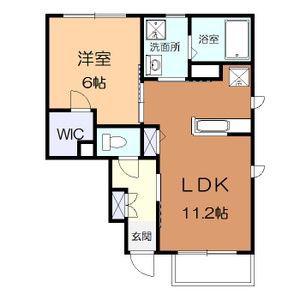 サンライズ(1LDK/1階)の間取り写真