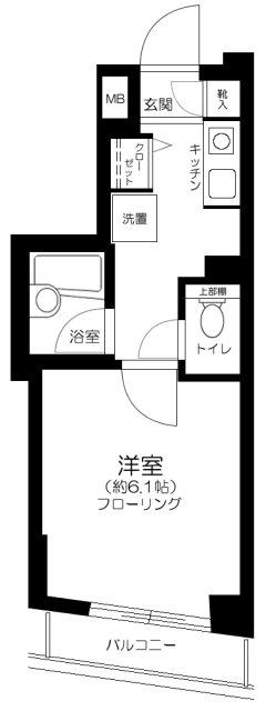 メインステージ本駒込駅前(1K/12階)の間取り写真