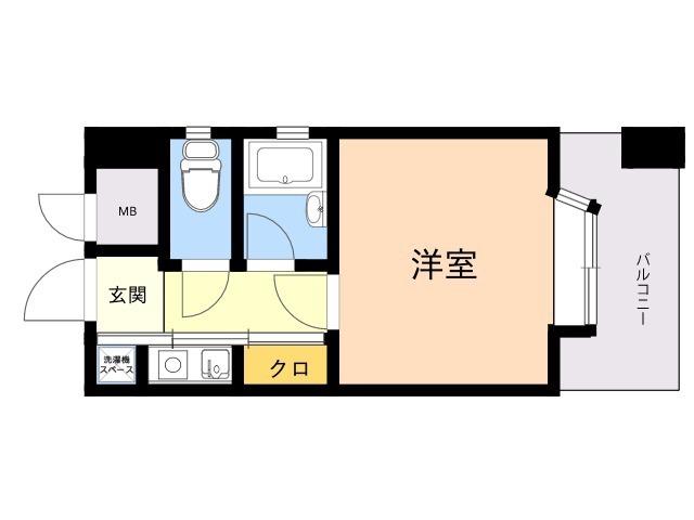 ピュアドーム高宮アーネスト(1K/11階)の間取り写真