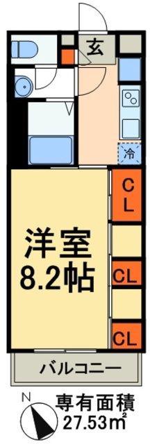 リブリポモドーロ(1K/3階)の間取り写真