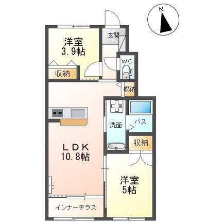 コンフォートII(2LDK/1階)の間取り写真