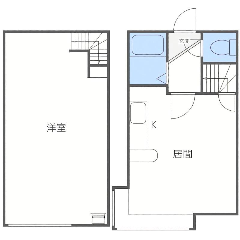 AMS澄川(1DK/1階)の間取り写真