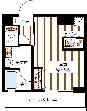 ハーモニーレジデンス大森山王002(ワンルーム/4階)の間取り写真