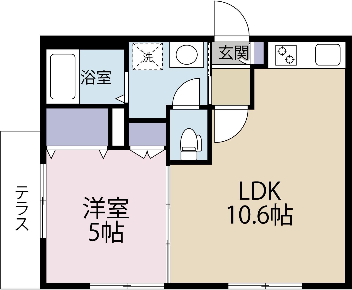 メゾンコダマ(1LDK/1階)の間取り写真