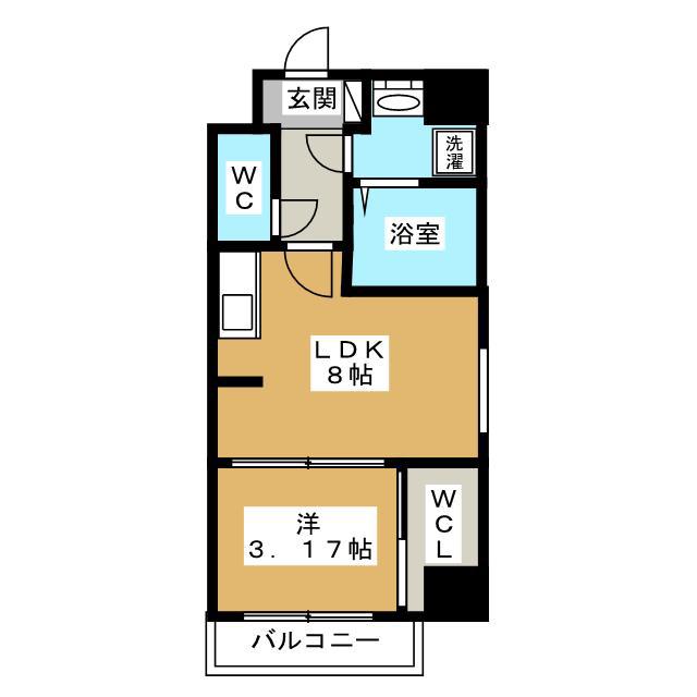 ウッドレスト柏(1LDK/2階)の間取り写真