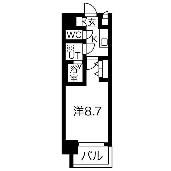 レオンコンフォート桜ノ宮(1K/2階)の間取り写真