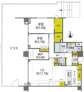 フォルム世田谷経堂(2SLDK/1階)の間取り写真