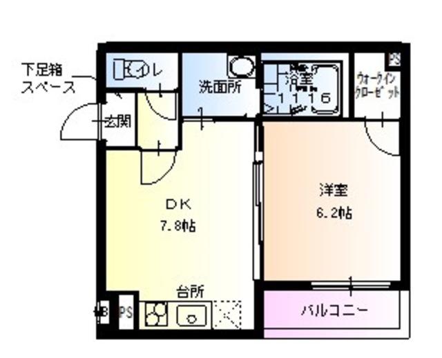 フジパレス堺もずIII番館(1DK/2階)の間取り写真