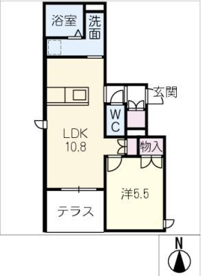 シャンゼリゼ千種(1LDK/1階)の間取り写真